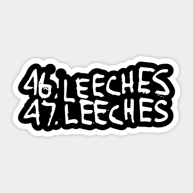 46 Leeches 47 Leeches Doodle White Sticker by Mijumi Doodles